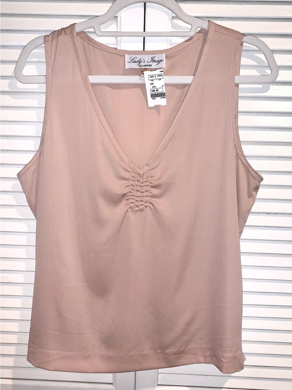 Vintage 80s Blush Camisole Silk Women’s size 14 Deadstock